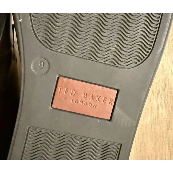 TED BAKER Men's Kanten Low-top Leather Derby Shoes Dark Red Size 9 - Picture 6 of 7